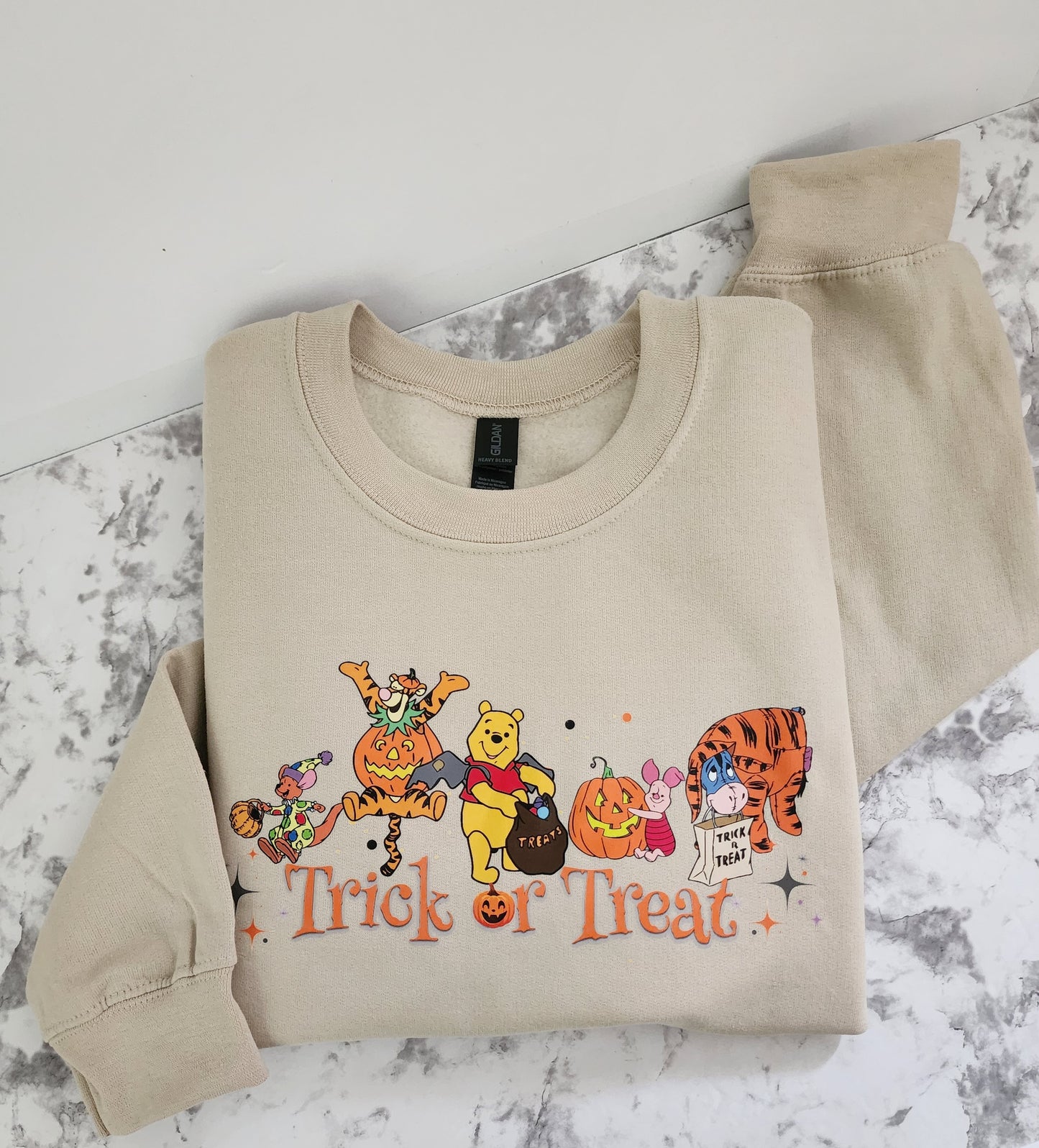 Trick or Treat | Pooh & Friends Trick or Treat Sweater | Halloween Crewneck | Halloween Party Sweater