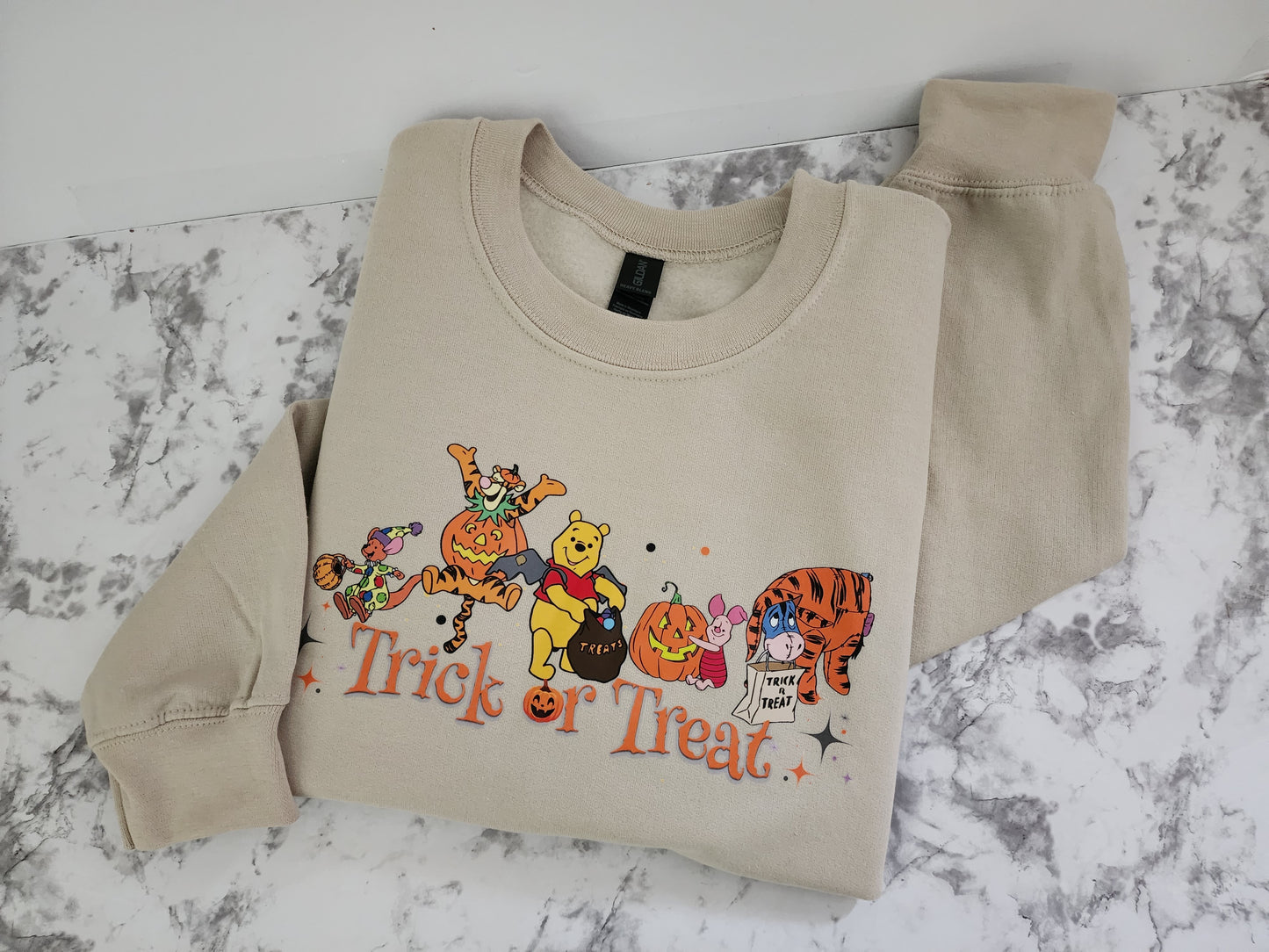 Trick or Treat | Pooh & Friends Trick or Treat Sweater | Halloween Crewneck | Halloween Party Sweater